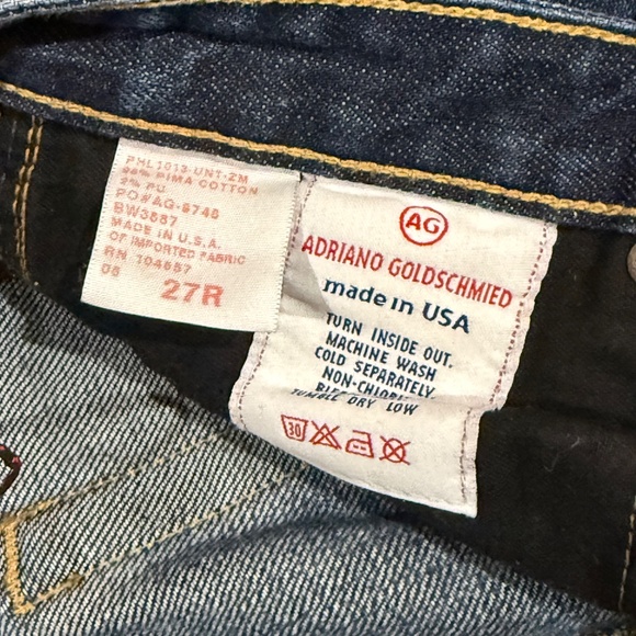 AG Adriano Goldschmied Mid Rise Bootcut Jeans Medium Blue Wash Size 27R - Picture 6 of 7